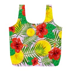 Orange Tropics Pink Full Print Recycle Bag (l)