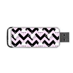 Pink Teapot Chevron Portable Usb Flash (two Sides) by snowwhitegirl