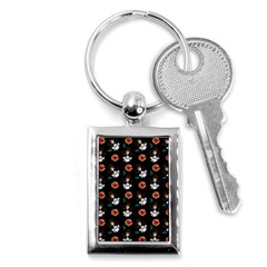 Girl With Dress Black Key Chains (rectangle)  by snowwhitegirl