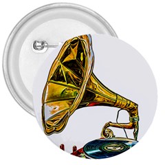 Vintage Gramophone 3  Buttons by FunnyCow