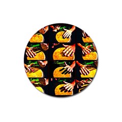 Drum Beat Collage Magnet 3  (round) by FunnyCow