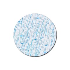 Let It Rain Rubber Coaster (round)  by FunnyCow