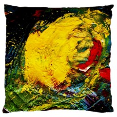 Yellow Chik Large Flano Cushion Case (one Side) by bestdesignintheworld