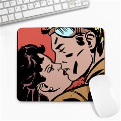 Retrocouplekissing Large Mousepads by vintage2030