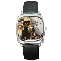 Owls 1461952 1920 Square Metal Watch