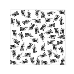 Pointing Finger Pattern Small Satin Scarf (square)