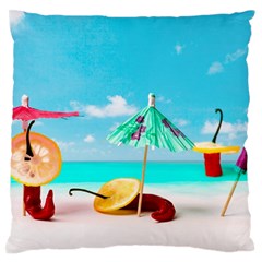 Red Chili Peppers On The Beach Standard Flano Cushion Case (two Sides) by FunnyCow