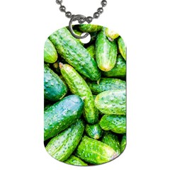 Pile Of Green Cucumbers Dog Tag (two Sides) by FunnyCow