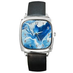 Cobalt Square Metal Watch