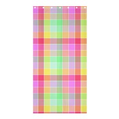 Pastel Rainbow Sorbet Ice Cream Check Plaid Shower Curtain 36  X 72  (stall)  by PodArtist