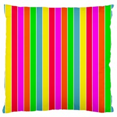 Neon Hawaiian Rainbow Deck Chair Stripes Standard Flano Cushion Case (one Side) by PodArtist