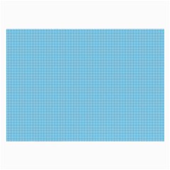 Oktoberfest Bavarian Blue Mini Houndstooth Check Large Glasses Cloth (2-side) by PodArtist