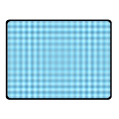 Oktoberfest Bavarian Blue Mini Houndstooth Check Fleece Blanket (small) by PodArtist