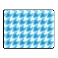 Oktoberfest Bavarian Blue Houndstooth Check Fleece Blanket (small) by PodArtist