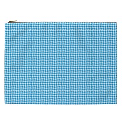 Oktoberfest Bavarian Blue Houndstooth Check Cosmetic Bag (xxl) by PodArtist