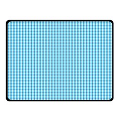 Oktoberfest Bavarian Blue And White Small Gingham Check Fleece Blanket (small) by PodArtist