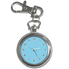 Oktoberfest Bavarian Blue And White Gingham Check Key Chain Watches by PodArtist