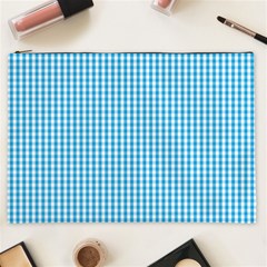 Oktoberfest Bavarian Blue And White Gingham Check Cosmetic Bag (xxl) by PodArtist