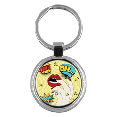 Pop Art   Key Chains (round)  by Valentinaart