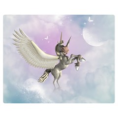 Cute Little Pegasus In The Sky, Cartoon Double Sided Flano Blanket (medium)  by FantasyWorld7