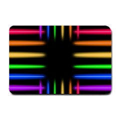 Neon Light Abstract Pattern Lines Small Doormat  by Sapixe