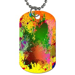 Embroidery Dab Color Spray Dog Tag (one Side) by Sapixe