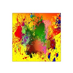 Embroidery Dab Color Spray Satin Bandana Scarf by Sapixe