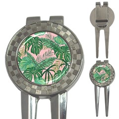 Tropical Greens Leaves Design 3-in-1 Golf Divots by Sapixe