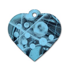 Atomic Blue Dog Tag Heart (two Sides)