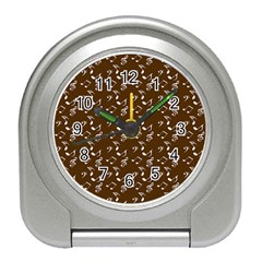 Brown Music Travel Alarm Clock