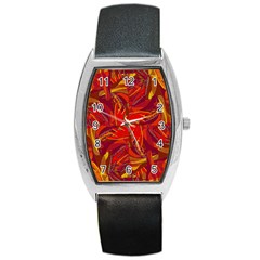 Colorful Abstract Ethnic Style Pattern Barrel Style Metal Watch by dflcprints