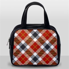 Smart Plaid Warm Colors Classic Handbag (one Side) by ImpressiveMoments