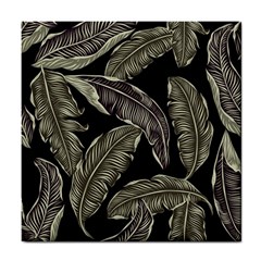 Jungle Leaves Tropical Pattern Tile Coasters by Nexatart