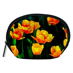 Yellow Orange Tulip Flowers Accessory Pouch (medium)