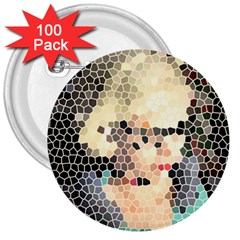 Stained Glass Girl 3  Buttons (100 Pack)  by snowwhitegirl