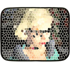 Stained Glass Girl Double Sided Fleece Blanket (mini) 