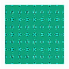 Modern Bold Geometric Green Circles Sm Medium Glasses Cloth (2-side) by BrightVibesDesign