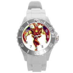 Demon Round Plastic Sport Watch (l) by ShamanSociety