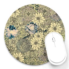 Abstract Art Artistic Botanical Round Mousepads by Nexatart