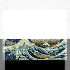 The Classic Japanese Great Wave Off Kanagawa By Hokusai Rectangular Jigsaw Puzzl by PodArtist