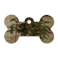 Vintage Bamboo Trees Dog Tag Bone (one Side) by snowwhitegirl