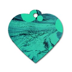 Neon Bubbles 2 Dog Tag Heart (one Side) by WILLBIRDWELL