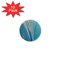 Blue Swirl 1  Mini Magnet (10 Pack) 