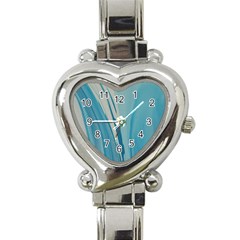 Blue Swirl Heart Italian Charm Watch