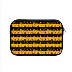 Pale Pumpkin Orange And Black Halloween Nightmare Stripes  Apple Macbook Pro 15  Zipper Case by PodArtist