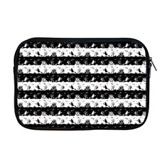 Black And White Halloween Nightmare Stripes Apple Macbook Pro 17  Zipper Case by PodArtist