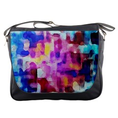 Blue Pink Watercolors                                                    Messenger Bag by LalyLauraFLM