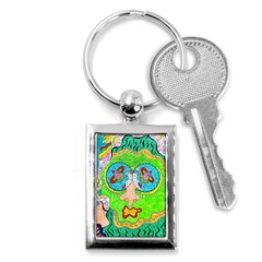 Supersonic Cosmic Galaxy Eyes Key Chains (rectangle)  by chellerayartisans