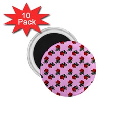 Red Roses Pink 1 75  Magnets (10 Pack)  by snowwhitegirl