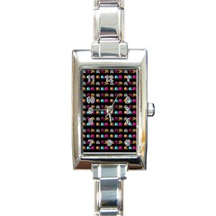 Eighties Bugs Rectangle Italian Charm Watch by snowwhitegirl